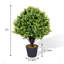 Topiaire de plantes, arbre artificiel vert, trois branches de Milanwort, 2 pièces