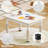 Kids Study Table and Chairs Set, Height Adjustable Toddler Table and Chair Set for Kids Ages 3-8, 31.5" L x 23.6" W Graffiti Desktop Plastic Children Art Table with 4 Seats-1320004007