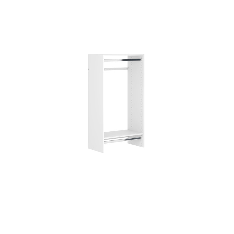 Grid 12'' - 25.125'' Closet System (Can Be Cut To Fit), White