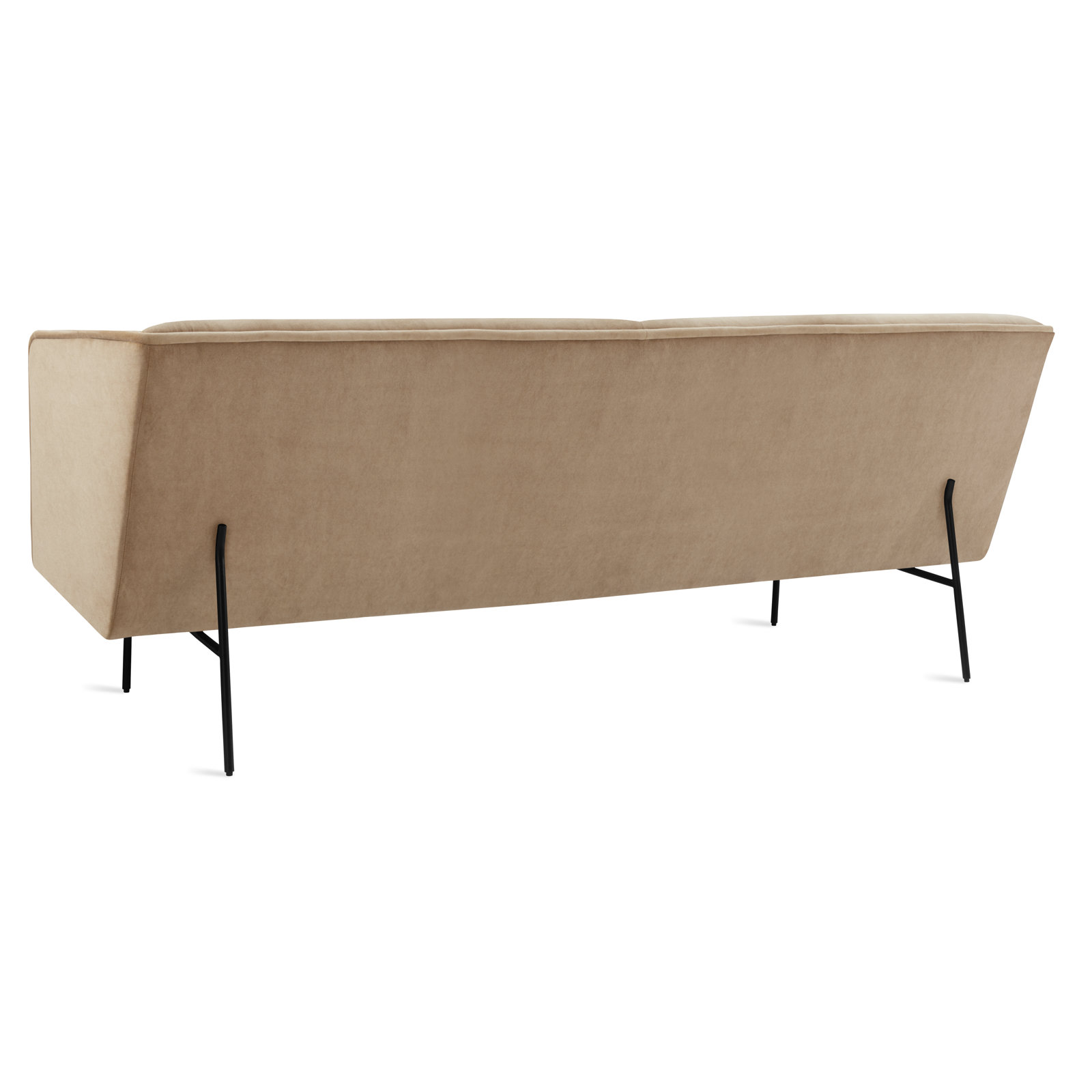 Dandy Upholstered Sofa, Camel Velvet Polyester Blend, 32" H x 86" W x 37" D