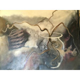 Mystery Branch Painting by Rhona LK Schonwald