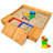 Gymax 47.5'' x 7'' Solid Wood Rectangle Sandbox