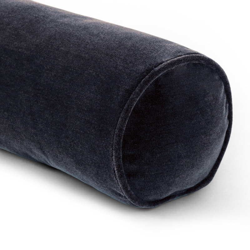 Bridger Viscose Blend Bolster Pillow Cover & Insert, Monte Navy, Bolster 8"H x 20"W