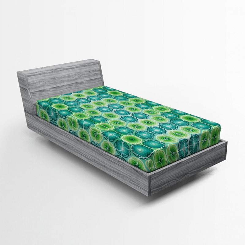 Microfiber Geometric Fitted Sheet, Twin XL Fitted Sheet