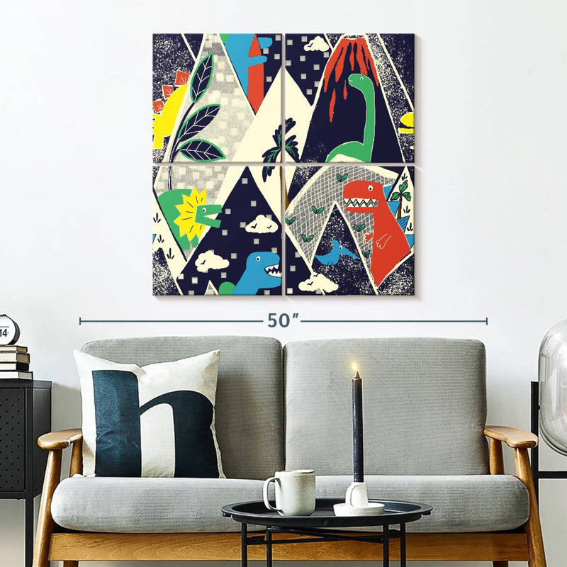 Ashelle Dino Land, 32" H x 32" W