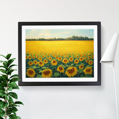 Traditional Sunflower Field - Framed Print
