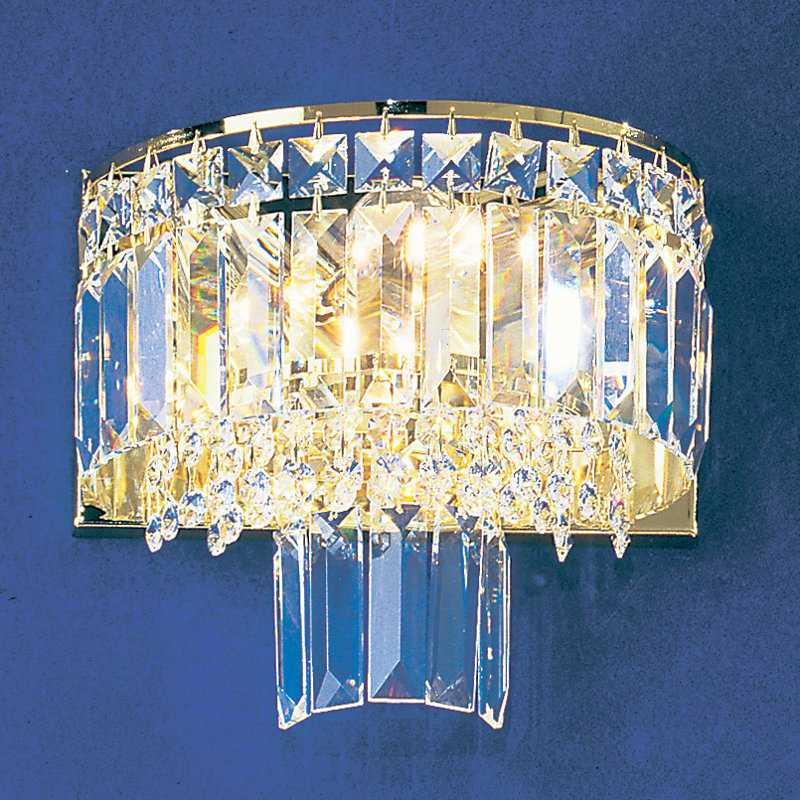 Plafonnier encastré 1 lumière Ambassador, Crystalique Plus, Plaqué en or 24 carats