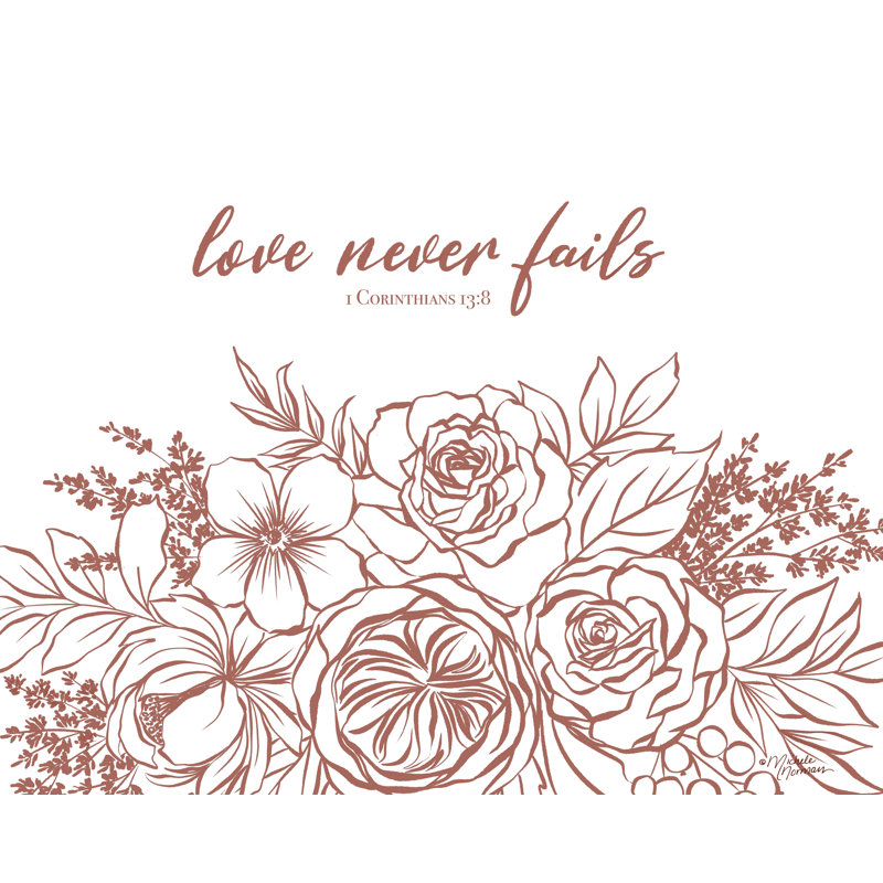 Imray Love Never Fails, H 8 po x l 12 po