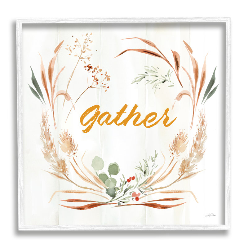 Couronne Gather Expression Herbs par Katrina Pete - Peinture sur bois, H 24 po x l 24 po x P 1,5 po