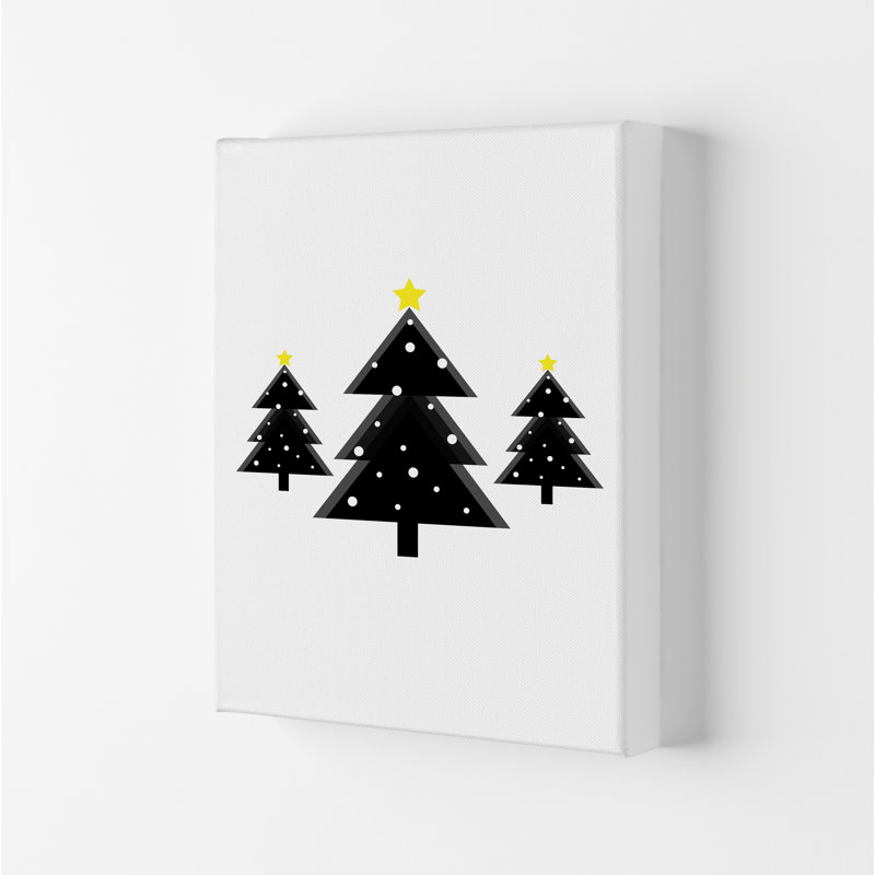 Christmas Trees - Single Picture Frame Print, No Framed, 30cm H x 21cm W x 1cm D