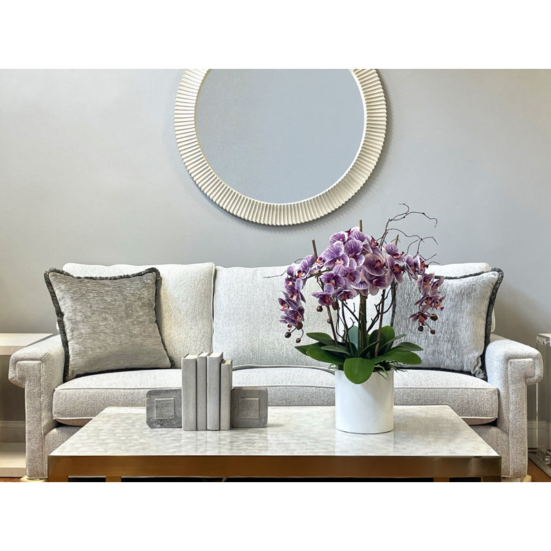 Orchids Arranged in Fiberstone Planter, Purple