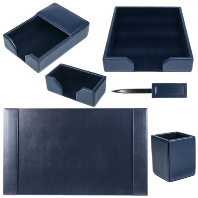 Jovie Leather Desk Organizer Set