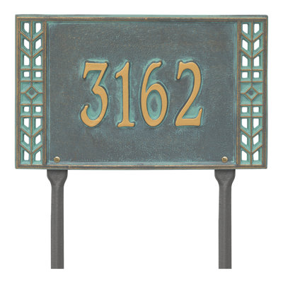 Plaque d'adresse personnalisée sur 1 ligne Boston