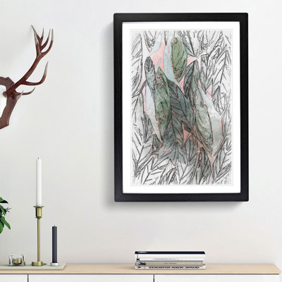 Leaf Pattern in Abstract - Picture Frame Graphic Art Print