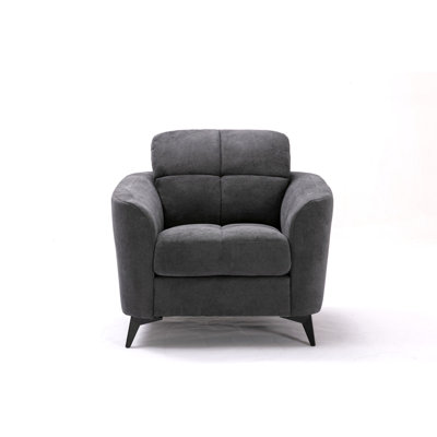 Callie 39" Gray Woven Fabric Chair