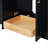   Kayleigh 73 Inch Double Oval Sink Bathroom Vanity with Pure White Quartz Countertop 1.5 Inch in Black-921768372-921768373