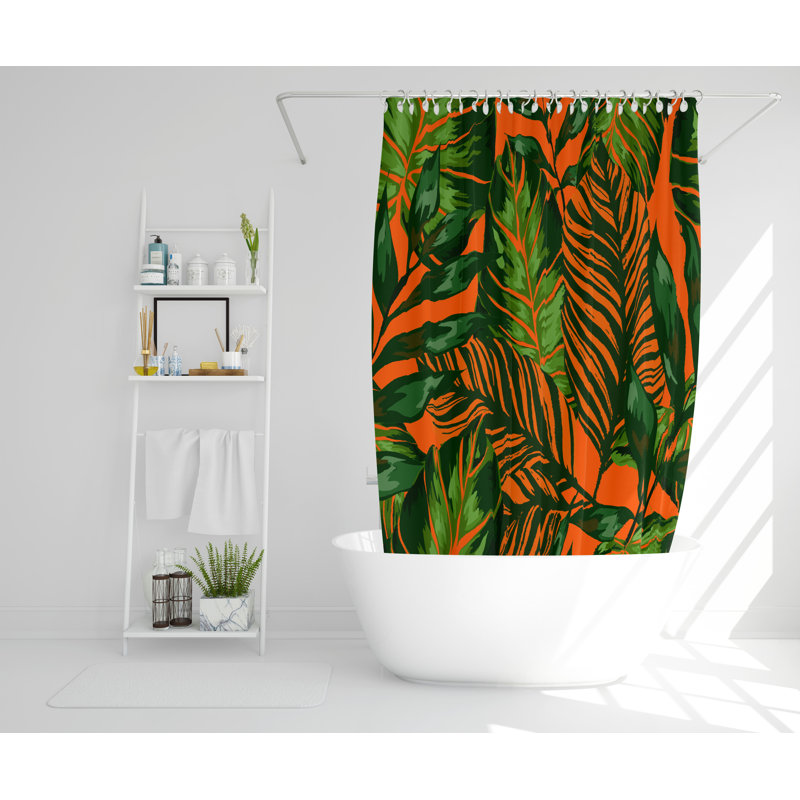 Amabilia 2 Piece Polyester Shower Curtain Set, 168cm H x 168cm W