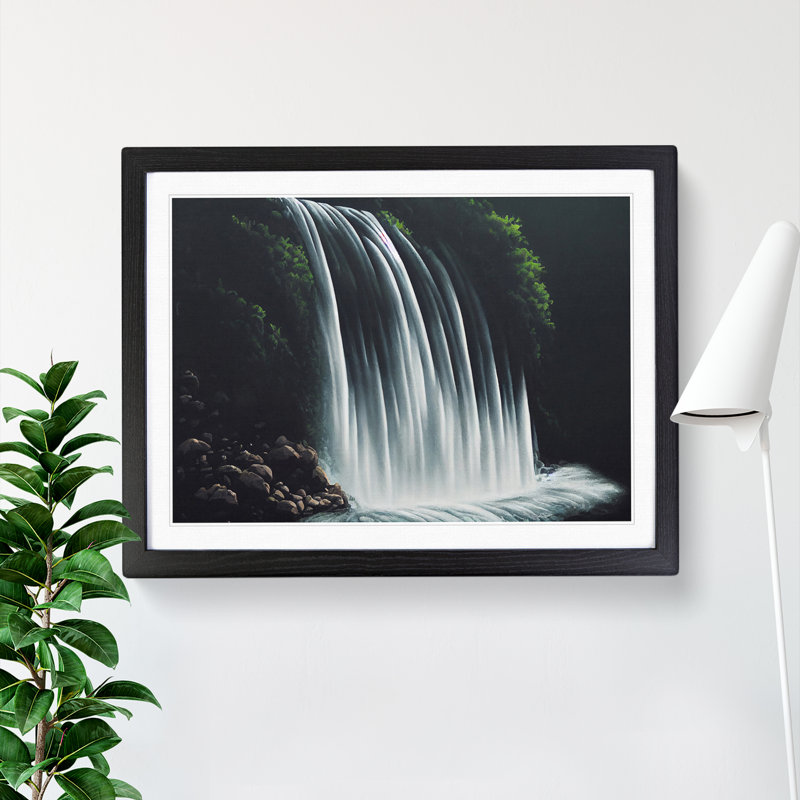 Sensational Waterfall - Framed Print, Black, 46cm H x 64cm W x 2cm D