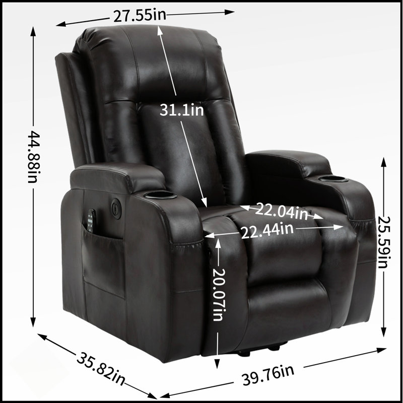 Fauteuil inclinable électrique Infinite Position, Brun