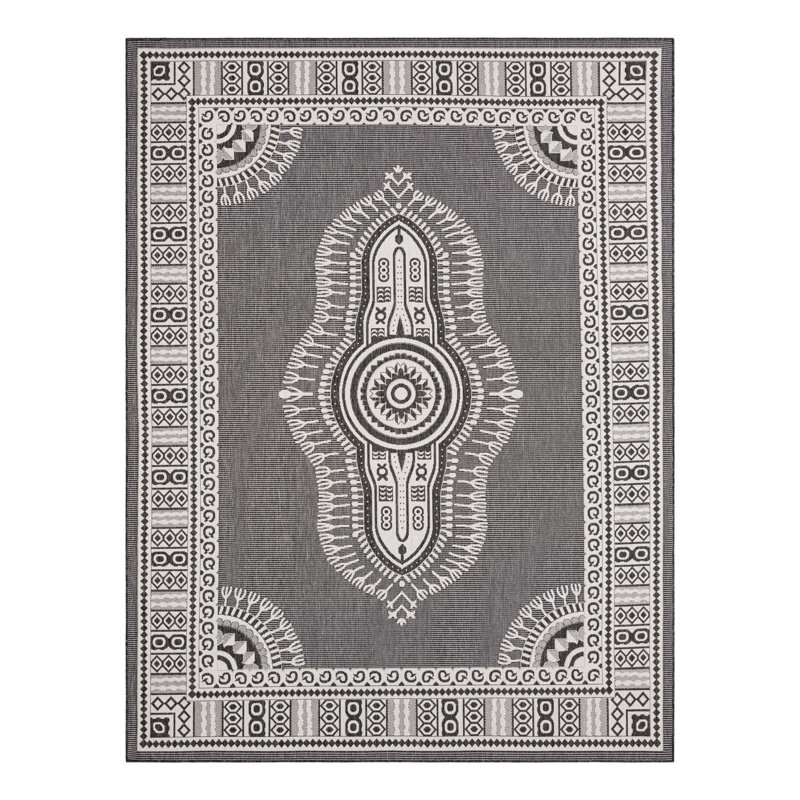 Indoor/Outdoor Traditional Area Rug, Rectangle 9' x 12'