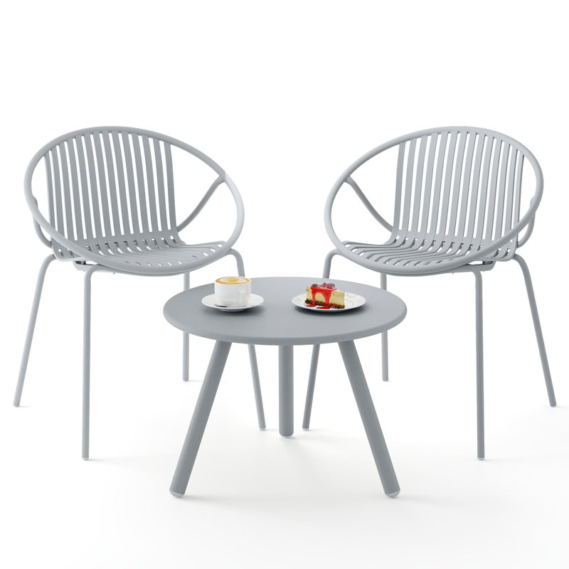 Patio Dining Set with, Gray