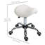 Tabouret de salon roulant crème blanc