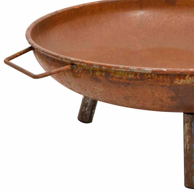 Aziah Fire Pit Steel, Rust, 67.5cm H x 58cm W x 22.5cm D
