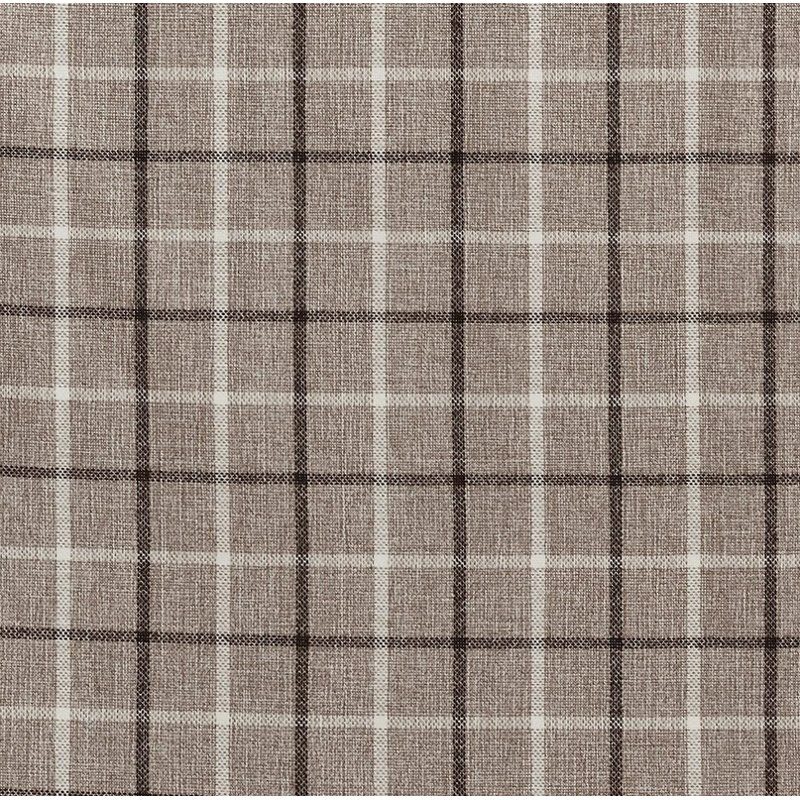 Panneau de rideau à motif écossais en similicuir - avec pattes et doublure en molleton