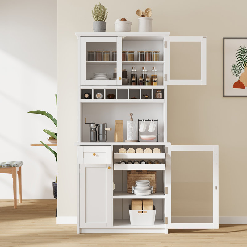 Armoires de garde-manger spacieuses, huche de ferme en MDF pour la cuisine