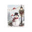 «Winter Snowman», art mural sur toile sans cadre 24 po x 32 po