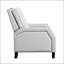 Chaise inclinable à dossier poussoir de style transitionnel avec revêtement en chenille grise et coussin confortable pour les salons modernes-473181761