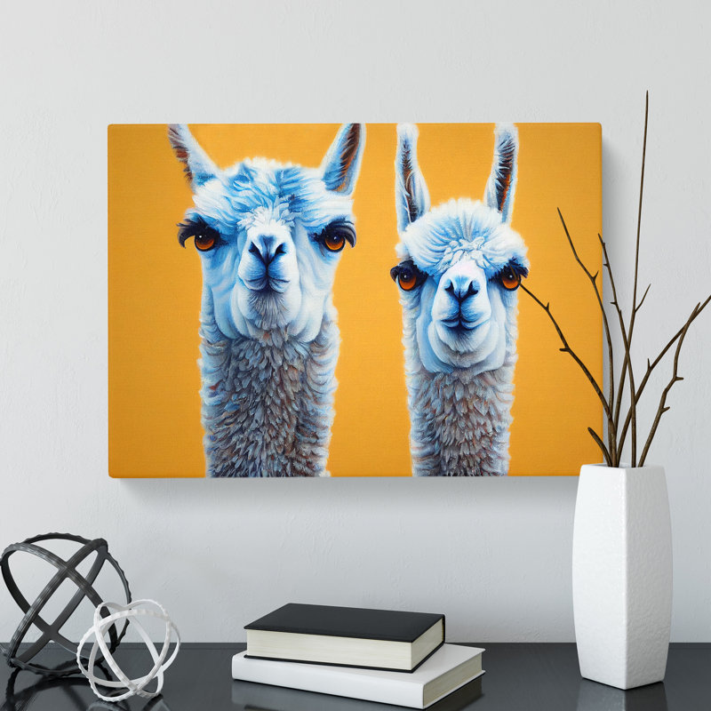Soulful Llamas - Wrapped Canvas, 40cm H x 60cm W x 3cm D