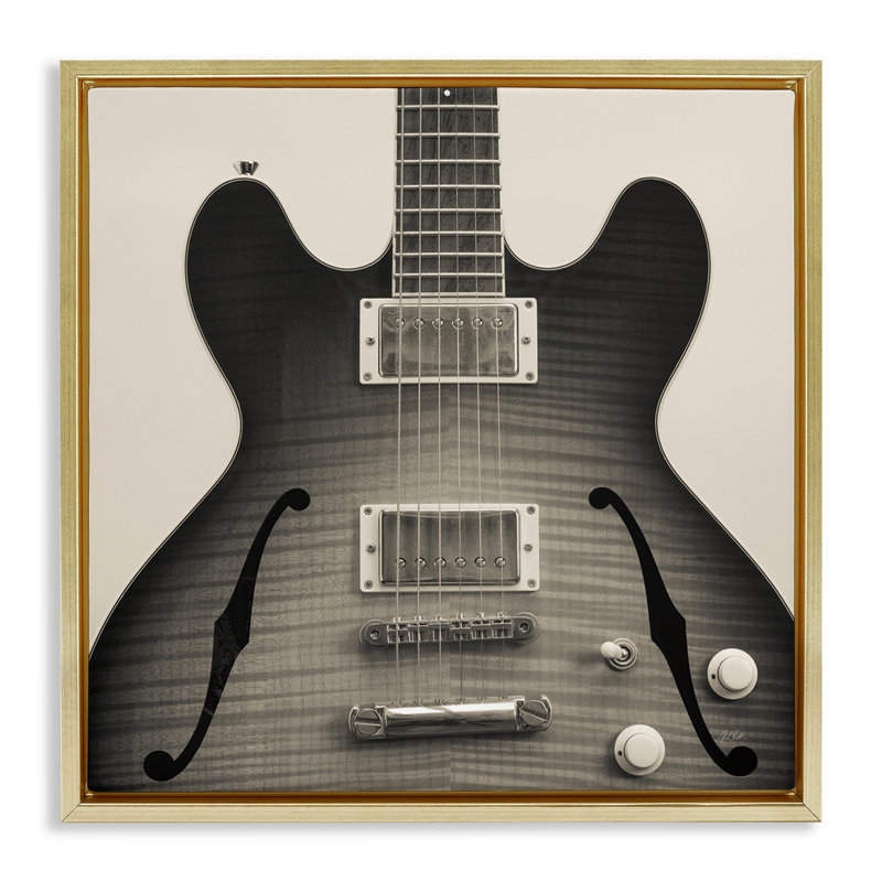  Art mural sur toile Classy Electric Floater par Deborah Revell, H 25 po x l 25 po, Cadre flottant métallique doré