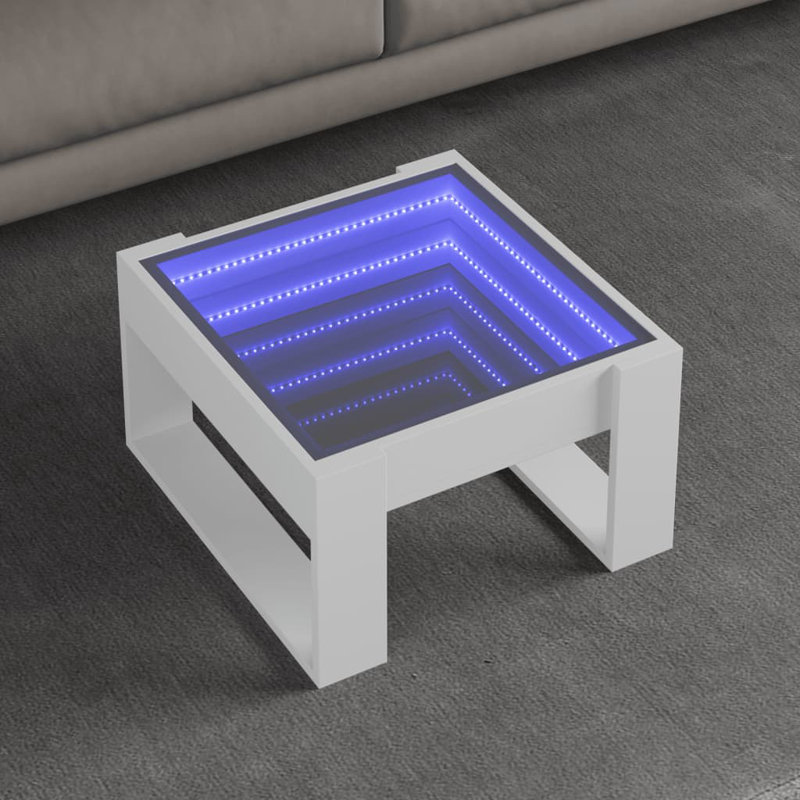 Cyndal Coffee Table, 30cm H x 50cm L x 53cm W, White