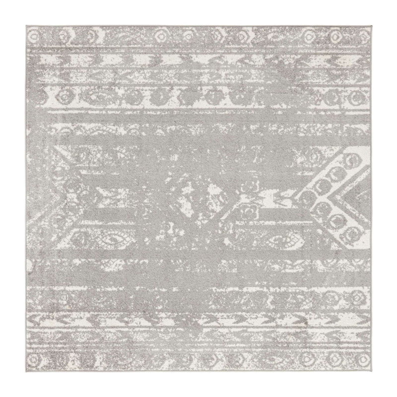 Geometric Indoor Rug, Square 7'