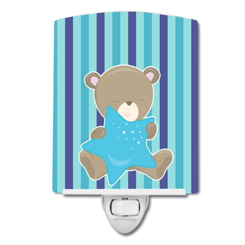 Porte-bébé avec éclairage de nuit en céramique étoile