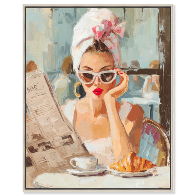 «Senorita Croissant», reproduction d'art sur toile par Art Remedy
