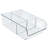 Azar Displays Clear Storage Bin With Dividers, 4 -pack