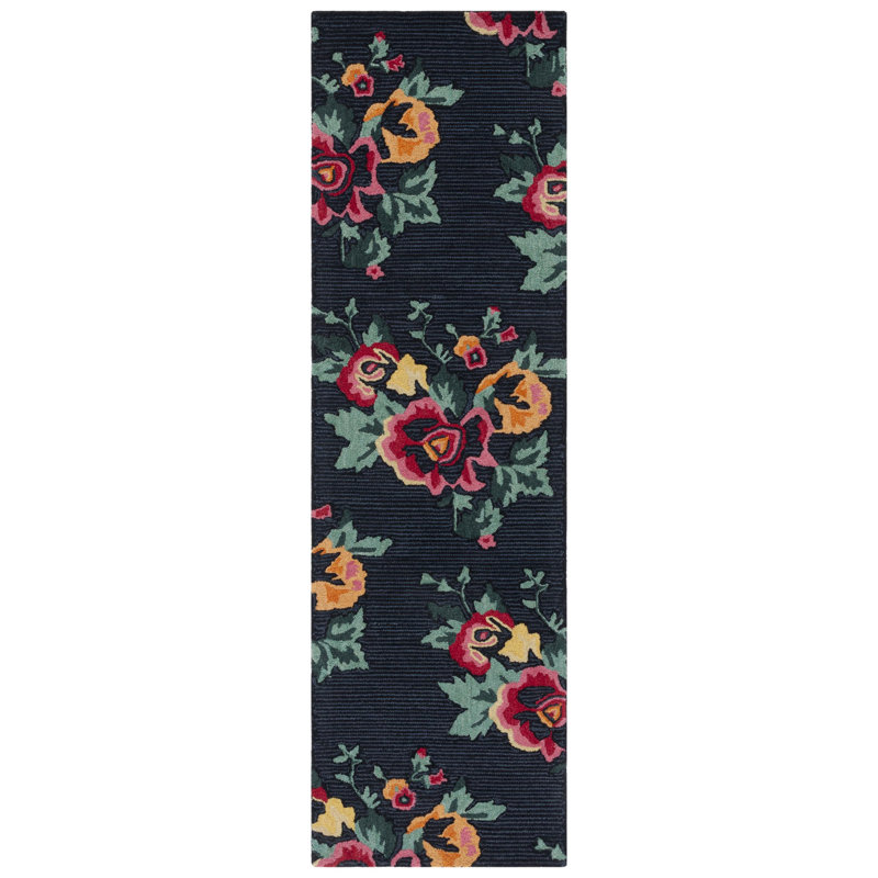 Melia Hand Tufted Wool Floral Rug, Runner 2'3" x 8'