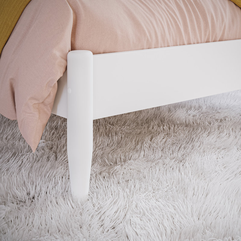 Structure de lit Anitia, Blanc, Simple