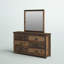 Commode double 6 tiroirs avec miroir Milano