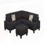 Canapé modulaire 6 pièces, noir-125924068
