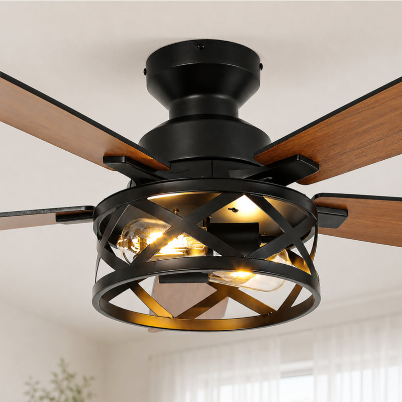 132.08 cm Ceiling Fan with Light Kit