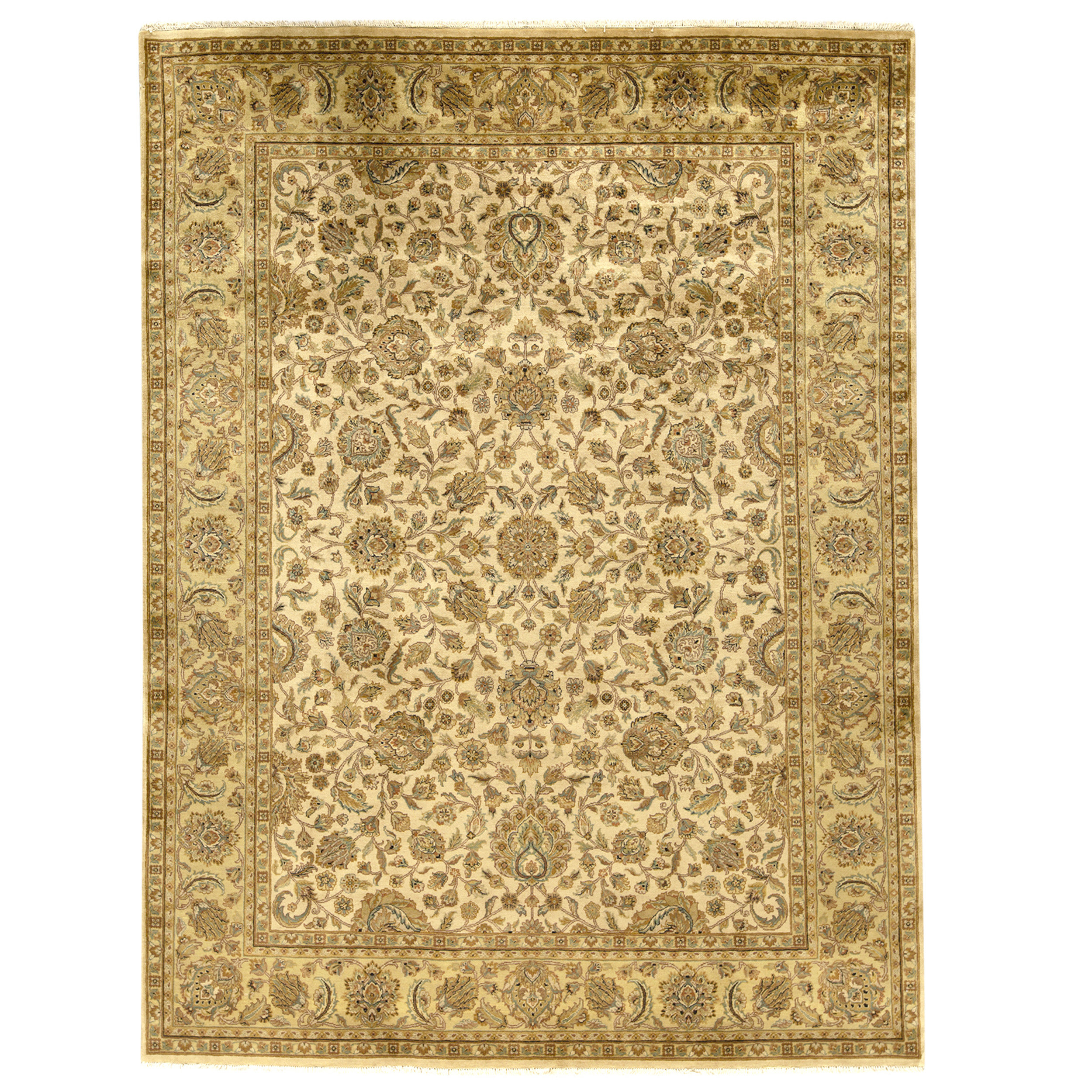Bokara Rug Co., Inc. High-Quality Hand-Knotted Ivory And Gold Area Rug ...