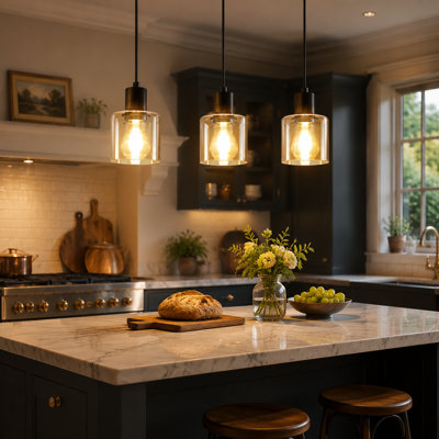 3-Light Kitchen Island Pendant