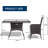 Eddiel 4 - Person Patio Dining Set with Rectangular Table