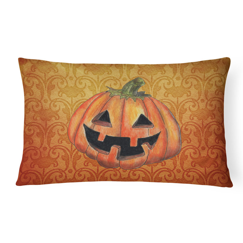 Coussin intérieur/extérieur d’octobre citrouille