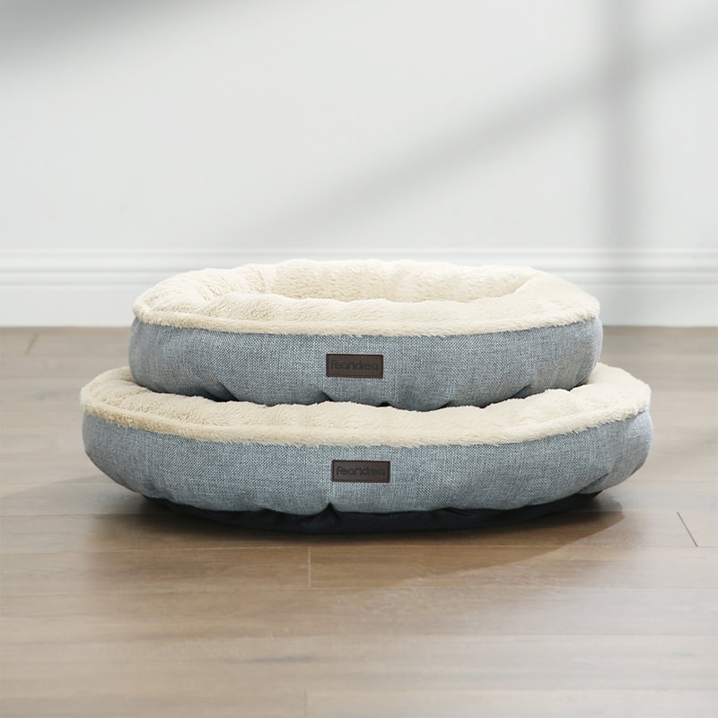 Orthopedic Polyester Pet Bed, 12cm H x 55cm W x 55cm D, Light Grey