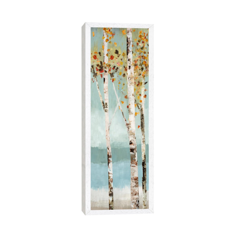 Lookout II by Allison Pearce - Panoramic Painting on Canvas, White Framed Canvas, 30.48 cm H x 91.44 cm W