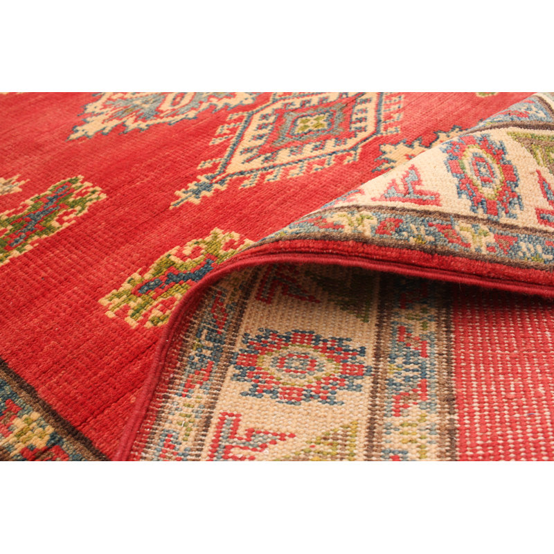Tapis de bois one-of-kind à la main-noué la 2010 gazni rouge 3 pi 10 po x 5 pi 9 po Hypoluxo